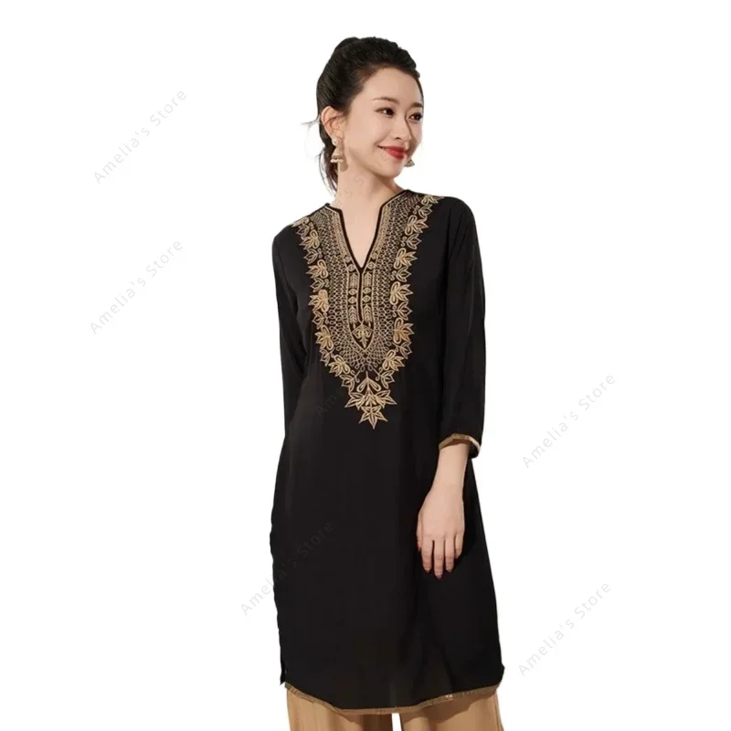 Summer Clothing Pakistan - Damska, indyjska, tradycyjna bluzka z bawełny,